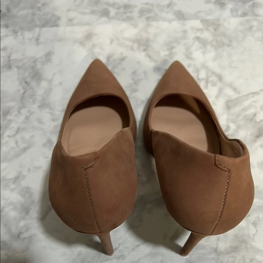 STEVE MADDEN WOMENS VALA02S1 NUDE POINTED TOE PUMPS 4”HEEL Sz 7 - Picture 7 of 12